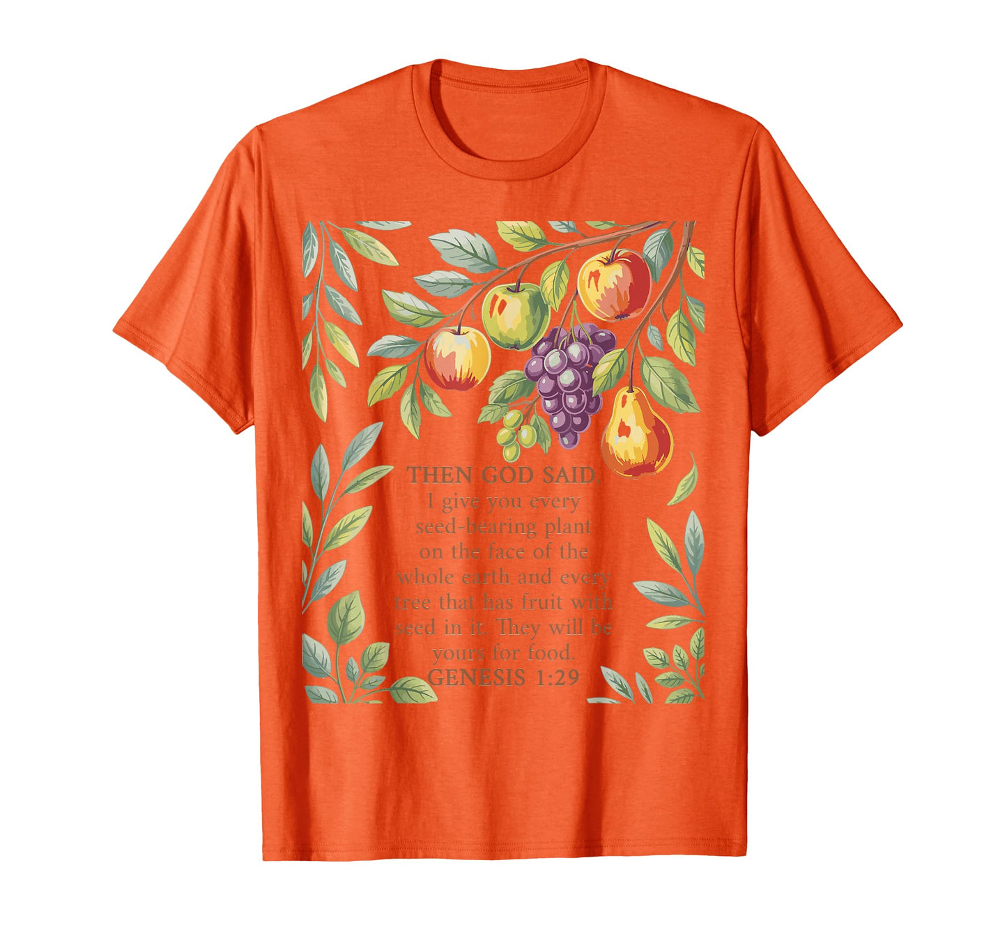 Genesis 1:29 Plant Based Diet Vegan Bible Verse T-Shirt