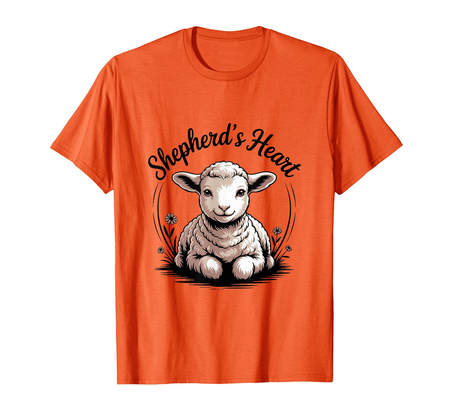 Shepherd’s Heart Christian Lamb with Faith Symbol of Care T-Shirt
