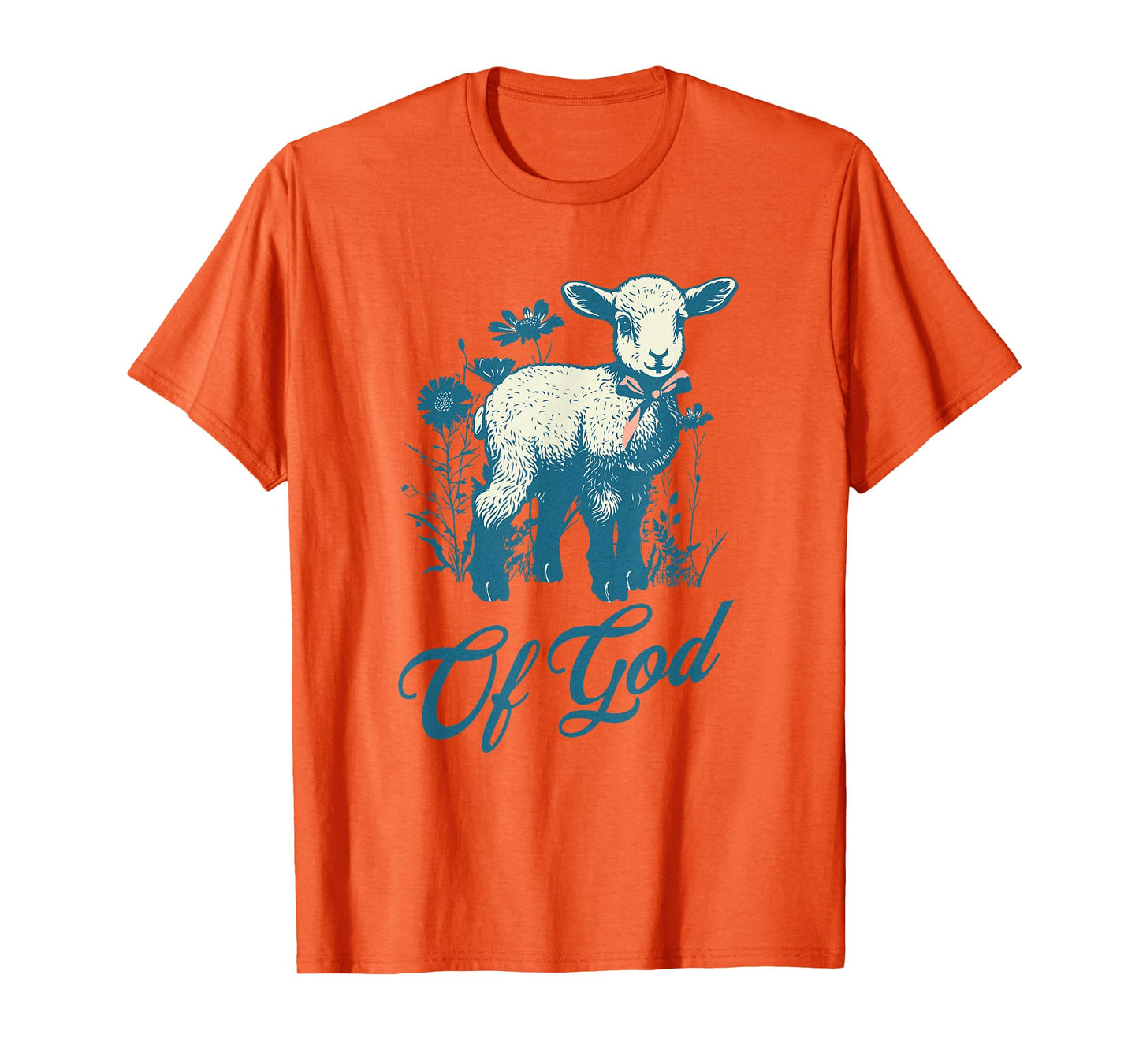 Lamb of God Cute Vintage Christian Lamb Design Faith Lovers T-Shirt