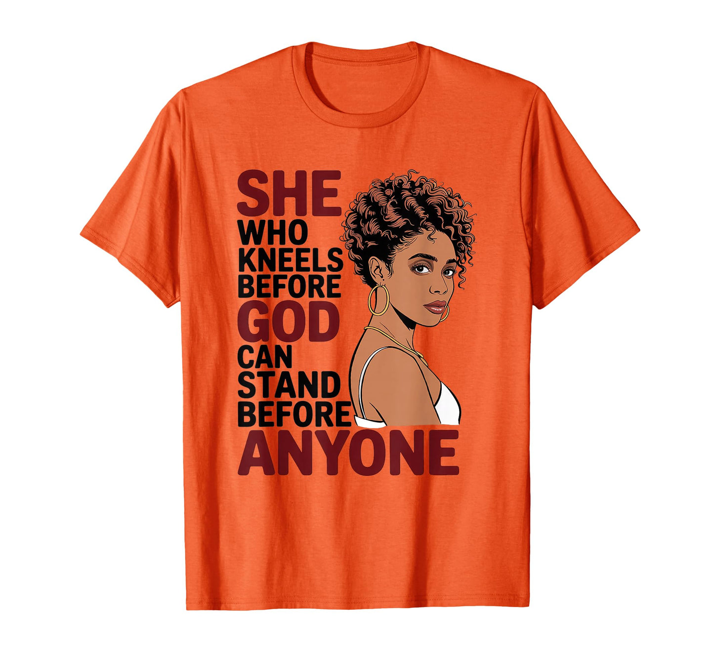 Black Woman Pride African American Christian Faith T-Shirt