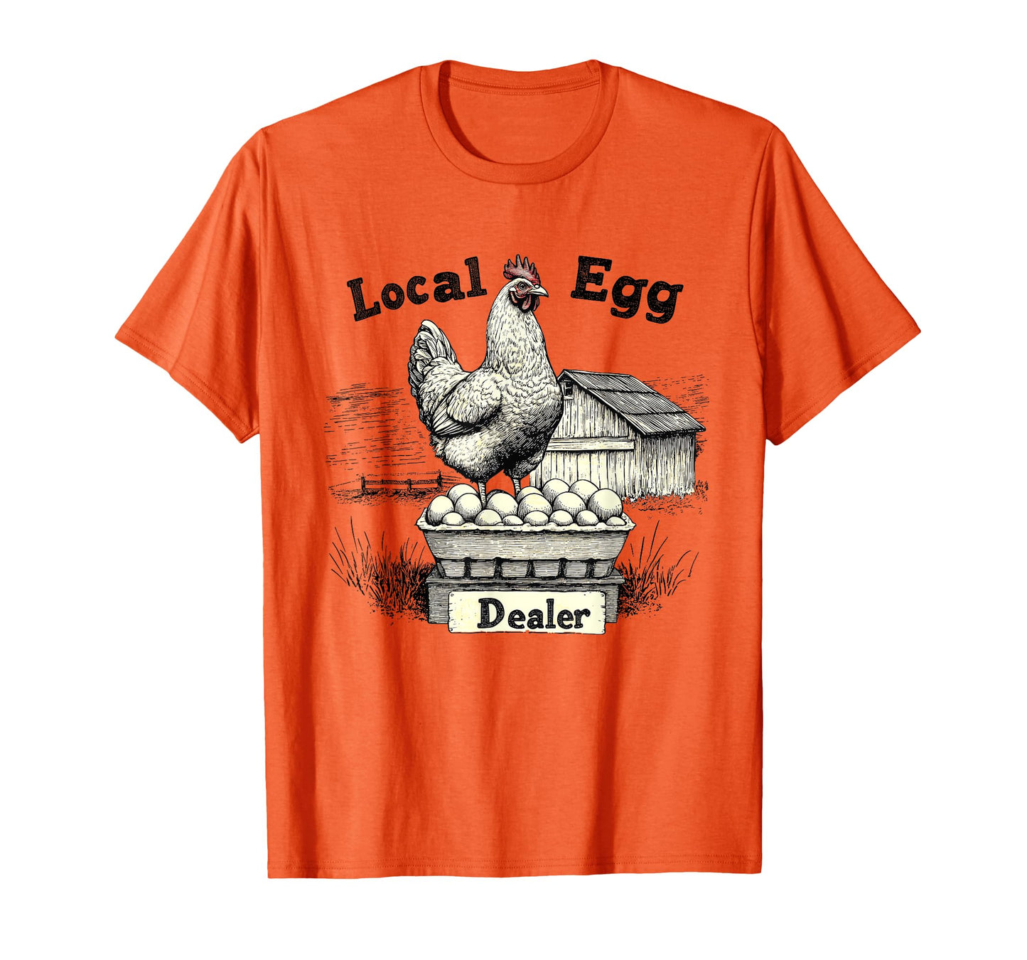Local Egg Dealer Retro Chicken Funny Farmer Easter T-Shirt
