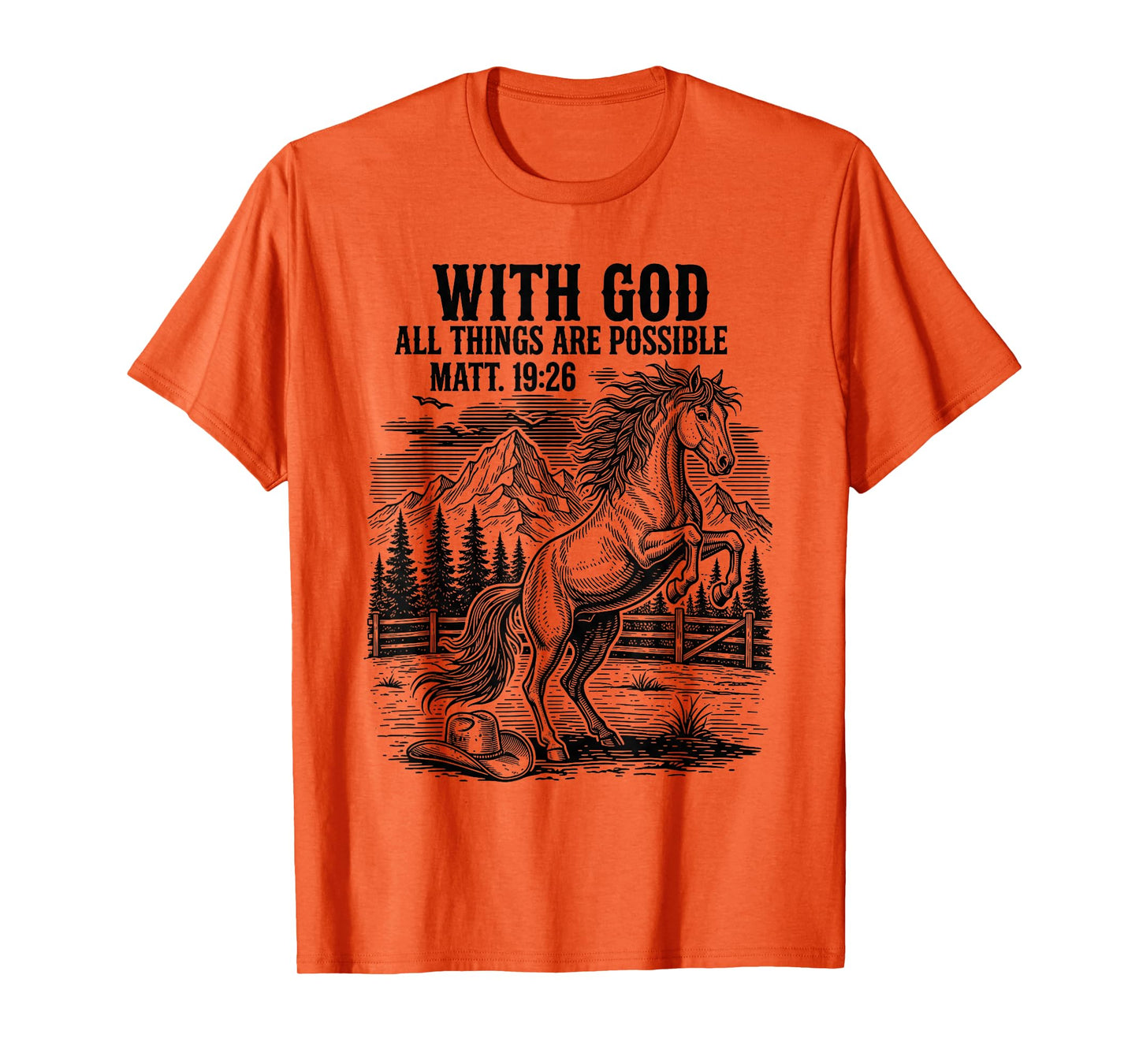 Cowboy Bible Scripture Verse Western Jesus for Mens Jockey T-Shirt