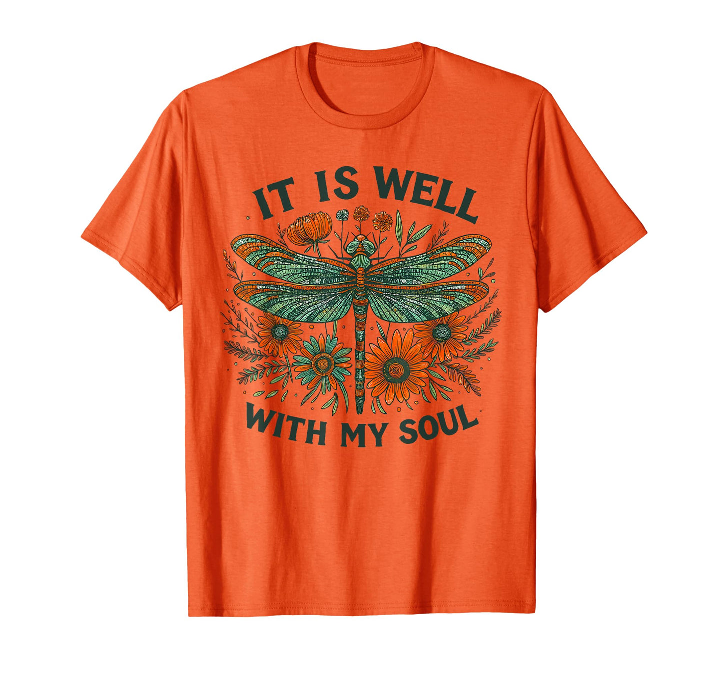 It Is Well With My Soul Floral Christian God T-Shirt