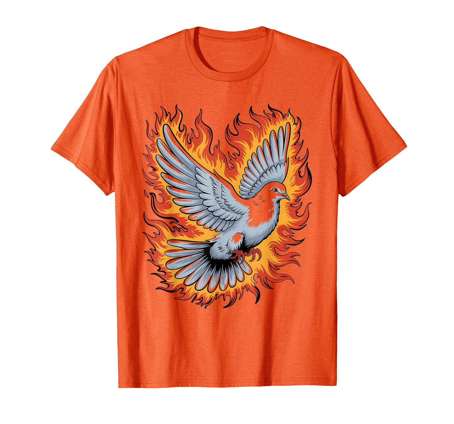 Fiery Dove Rising Spiritual Art T-Shirt