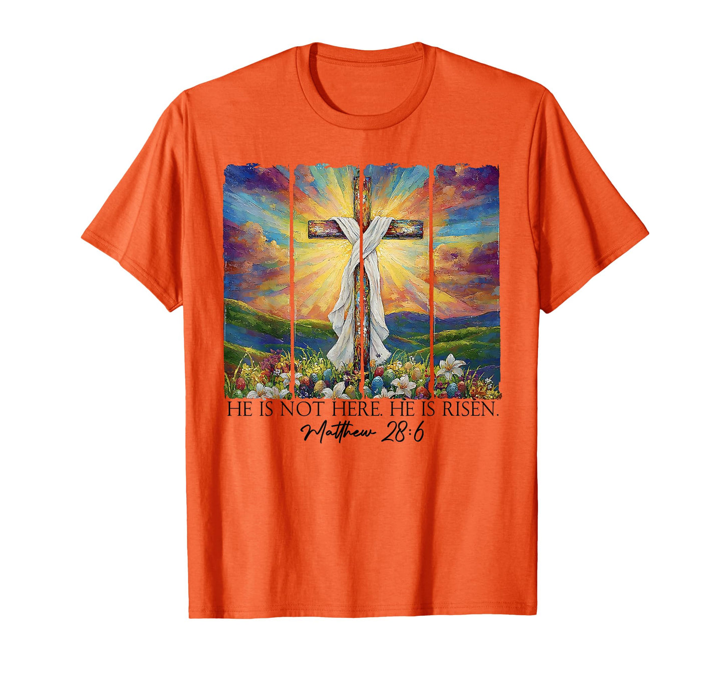 He is Risen Aesthetic Jesus Cross Easter Christian Religious T-Shirt