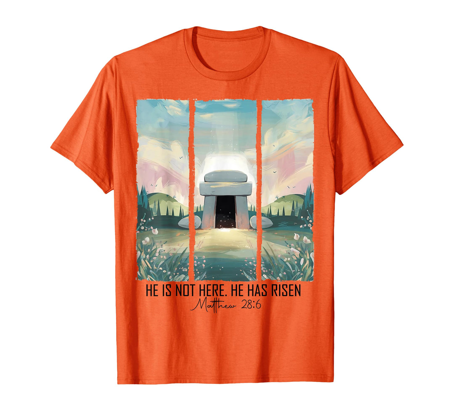 He Is Risen Easter Christian Empty Tomb Jesus Resurrection T-Shirt