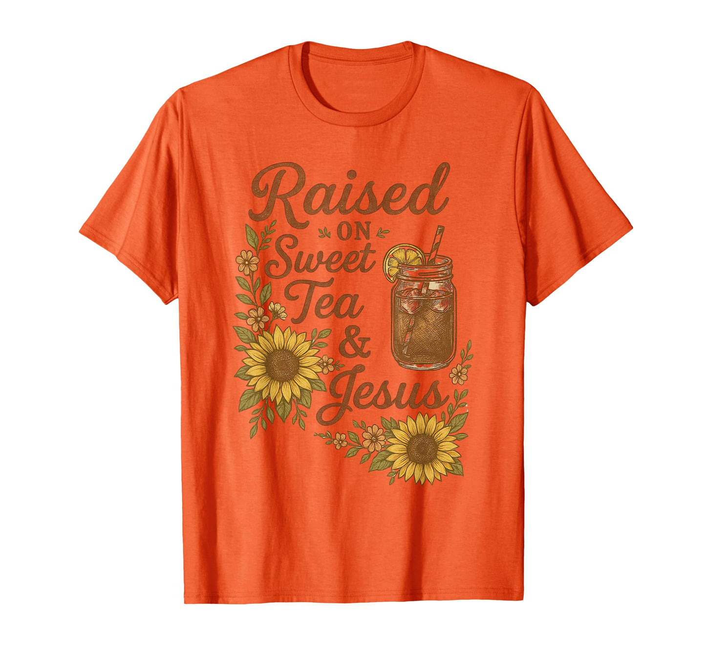 Boho Country Raised on Sweet Tea and Jesus Vintage Cowgirl T-Shirt