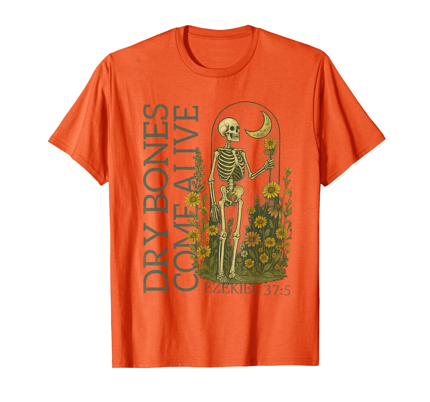 Dry Bone Come Alive Skeleton Dancing Halloween Christian T-Shirt