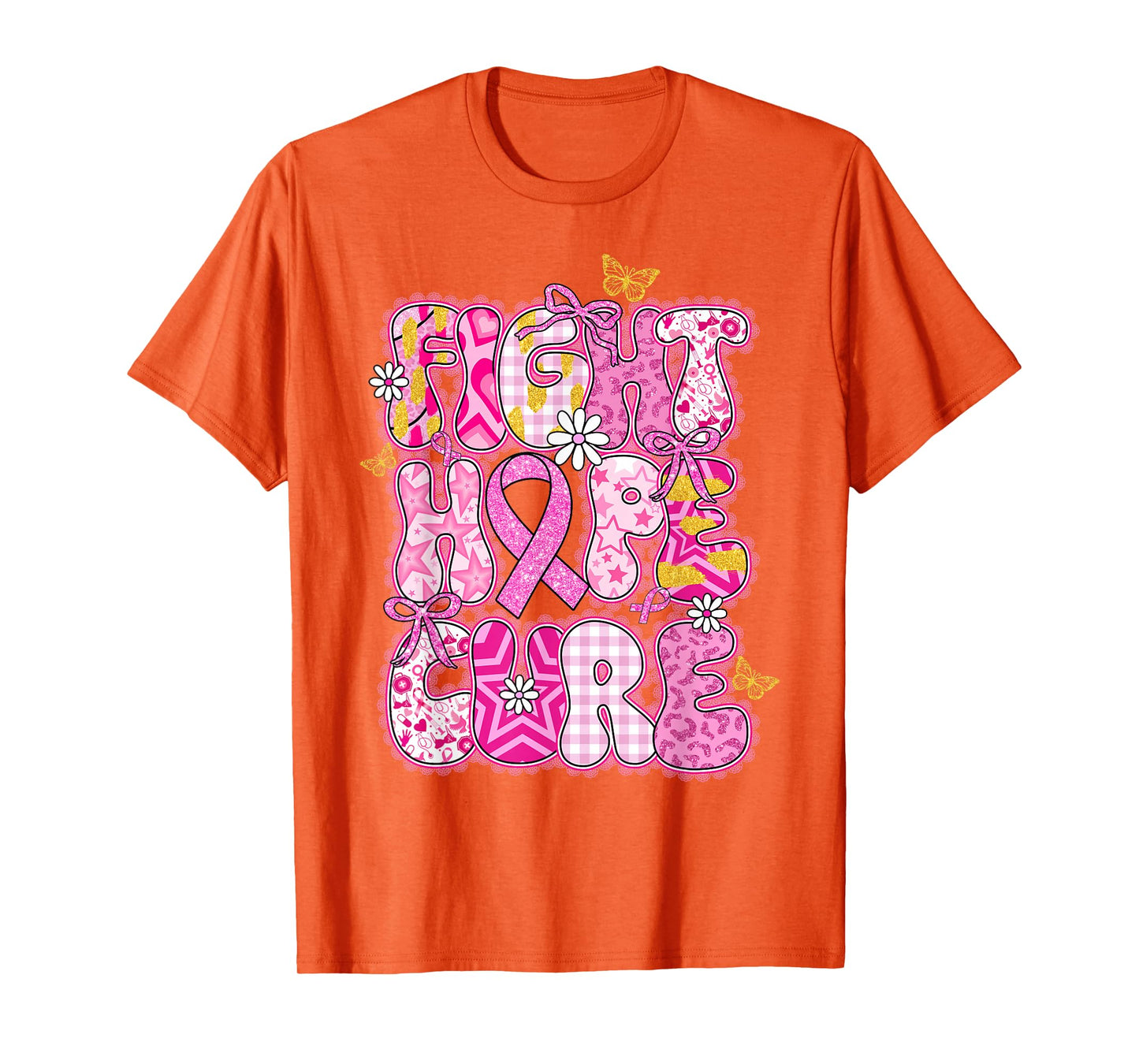 Faith Hope Cure Breast Cancer October We Wear Pink Women T-Shirt