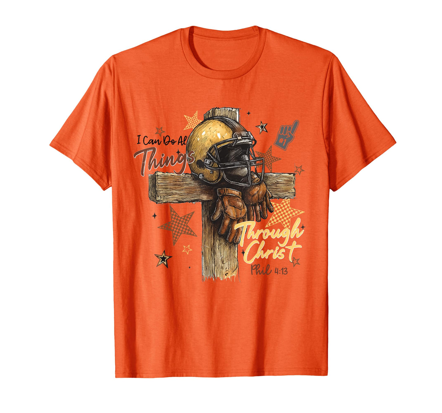 I Can Do All Things Through Christ Game Day Football Season T-Shirt