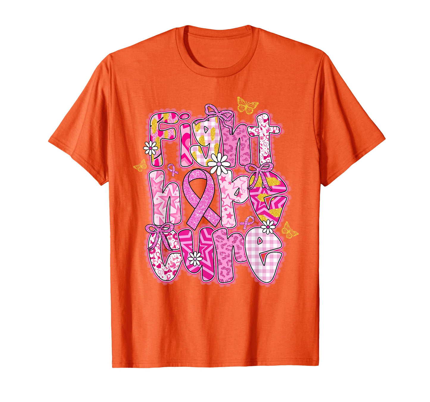 Faith Hope Cure Breast Cancer October We Wear Pink Women T-Shirt