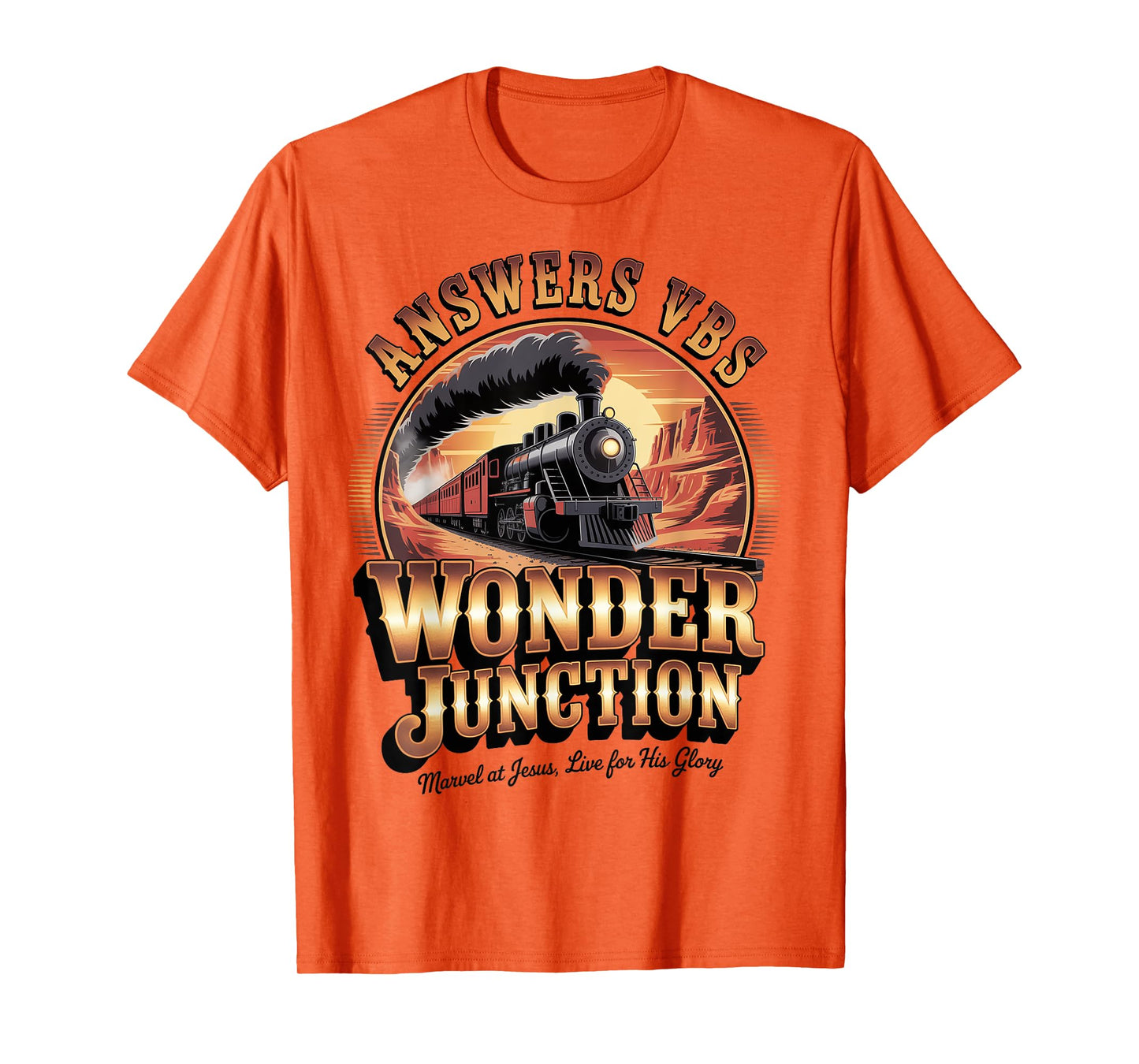 Answers VBS Wonder Junction Christian Train Vintage T-Shirt