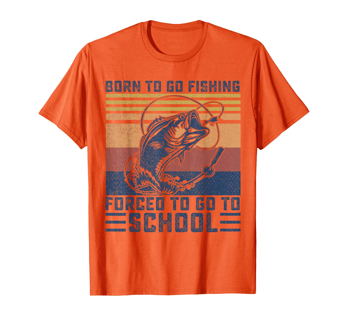 Funny Born To Go Fishing Bass Fish Fisherman Boys Kids T-Shirt