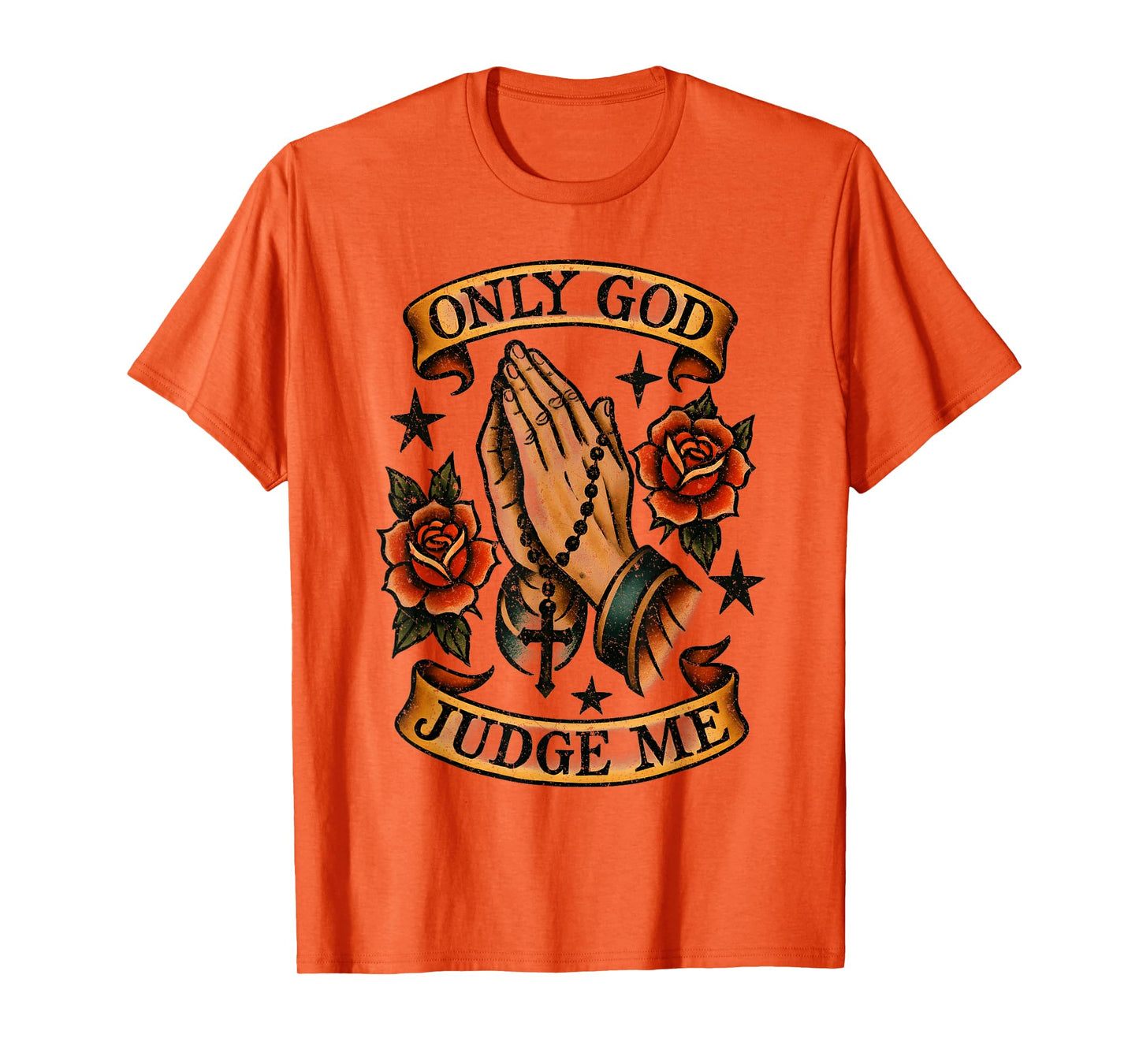 Only God Can Judge Me Prayer Hands Doves Chicano Tattoo T-Shirt