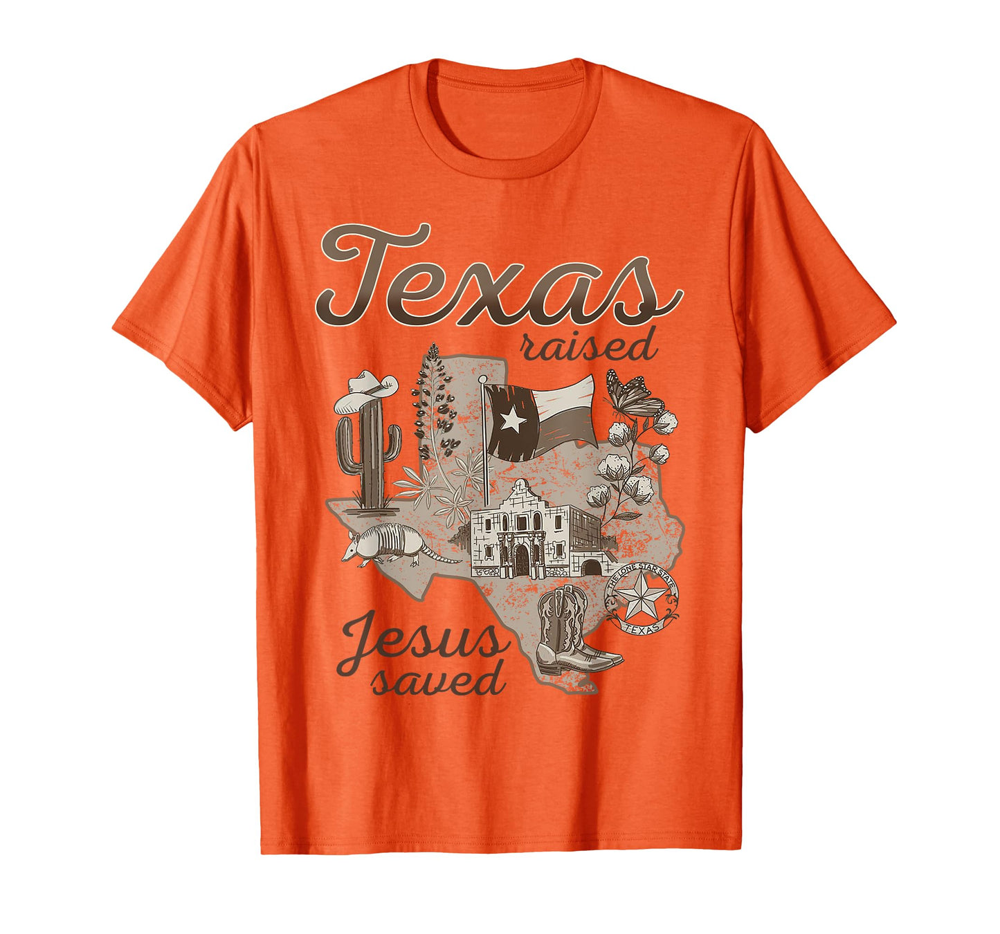 Texas Raised Jesus Saved T-Shirt
