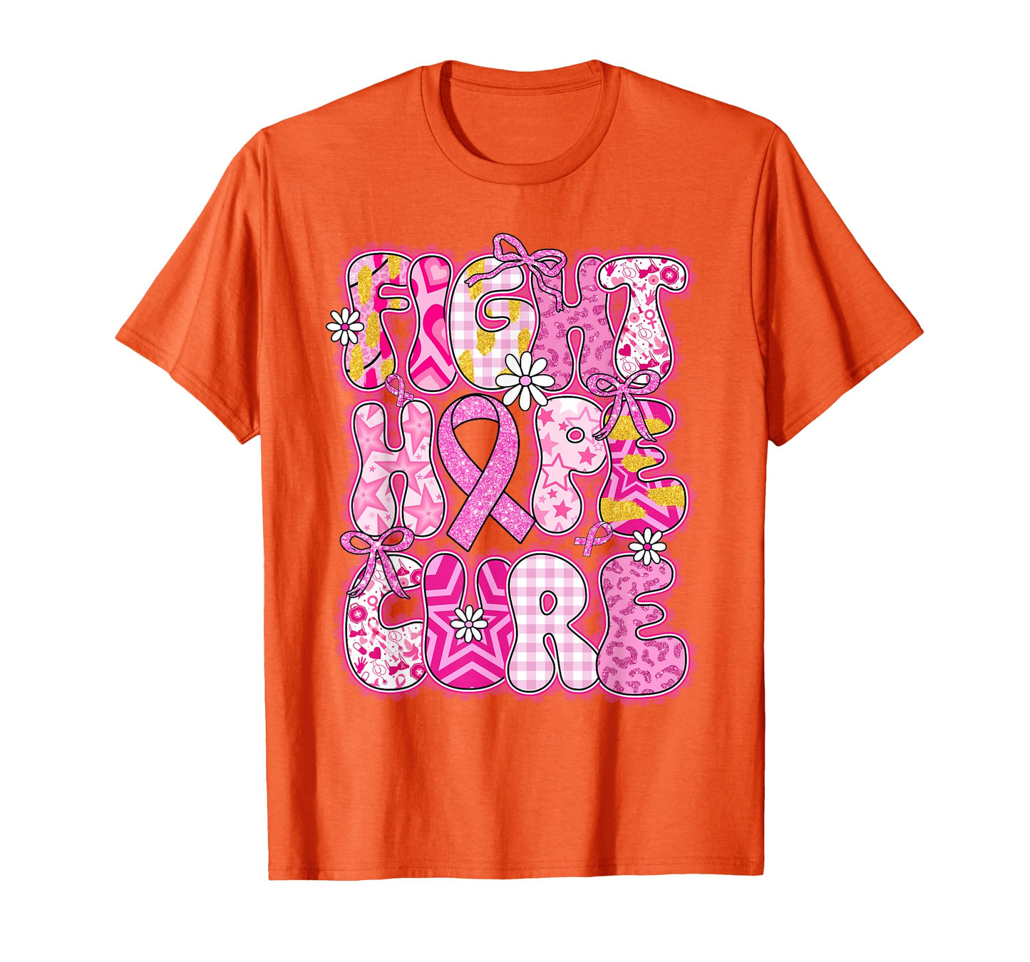 Faith Hope Cure Breast Cancer October We Wear Pink Women T-Shirt