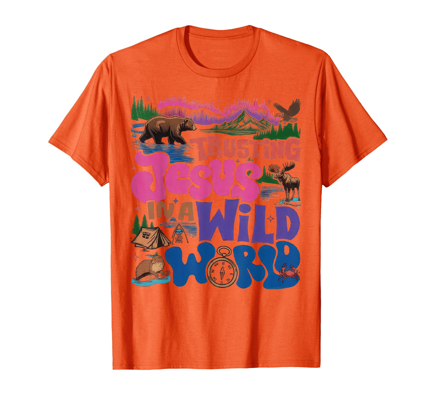 Trusting Jesus In A Wild World VBS 2025 Christian Bible T-Shirt