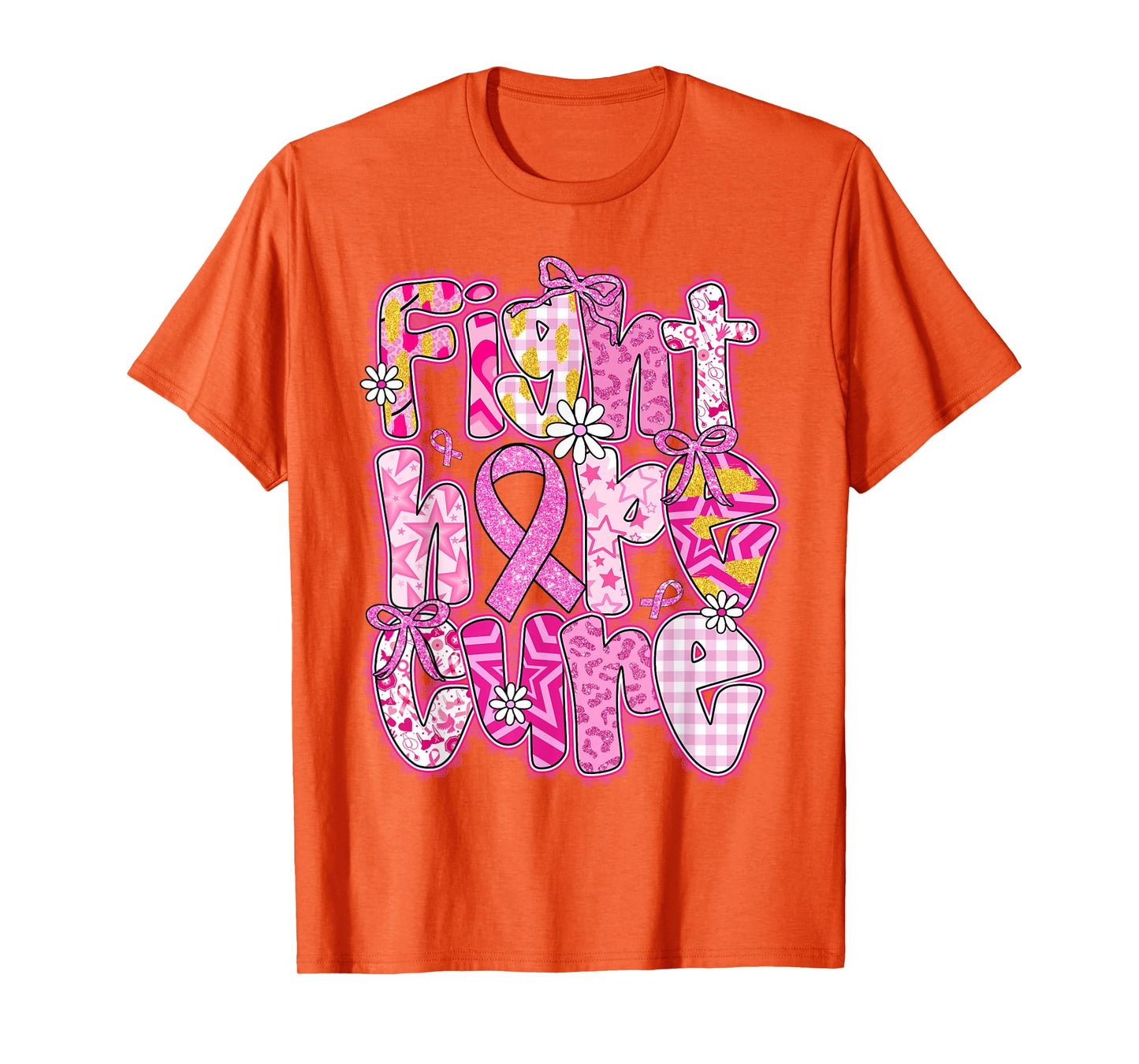 Faith Hope Cure Breast Cancer October We Wear Pink Women T-Shirt