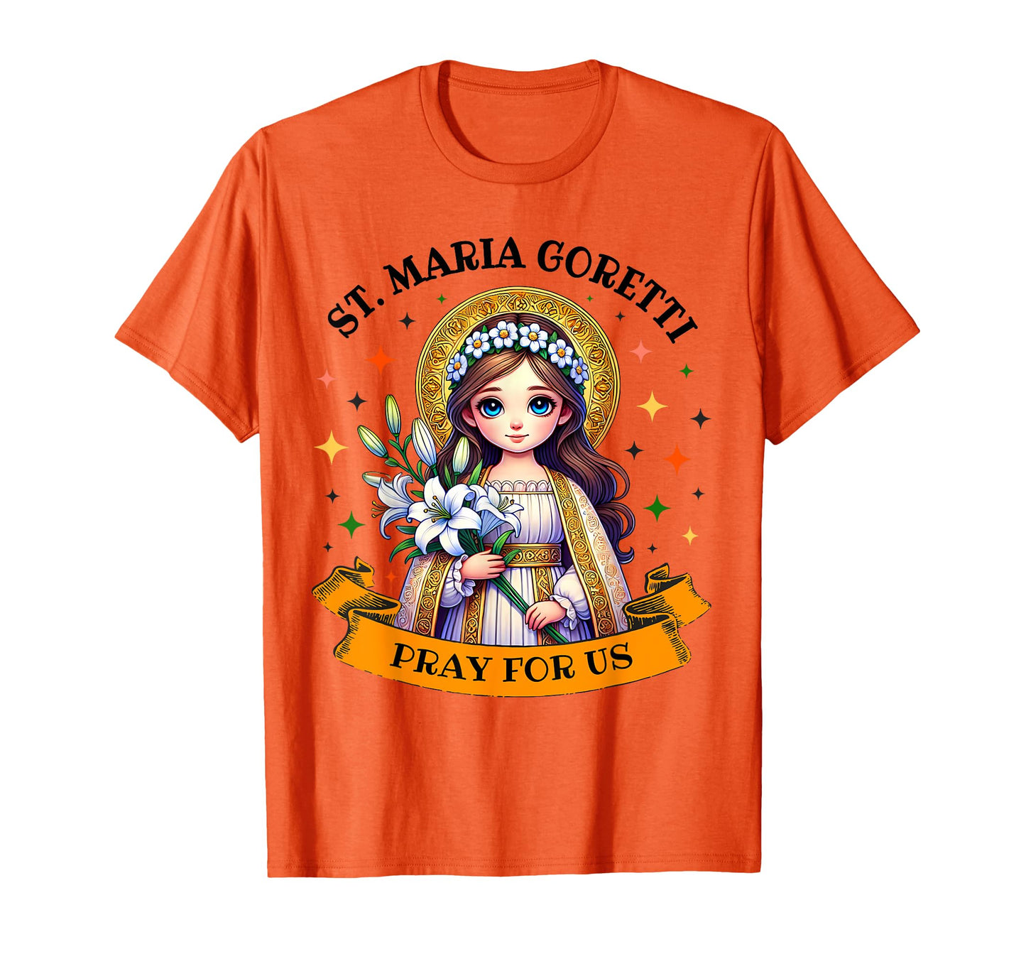 St Maria Goretti Lily Saints Catholic Saint for Kids girls T-Shirt