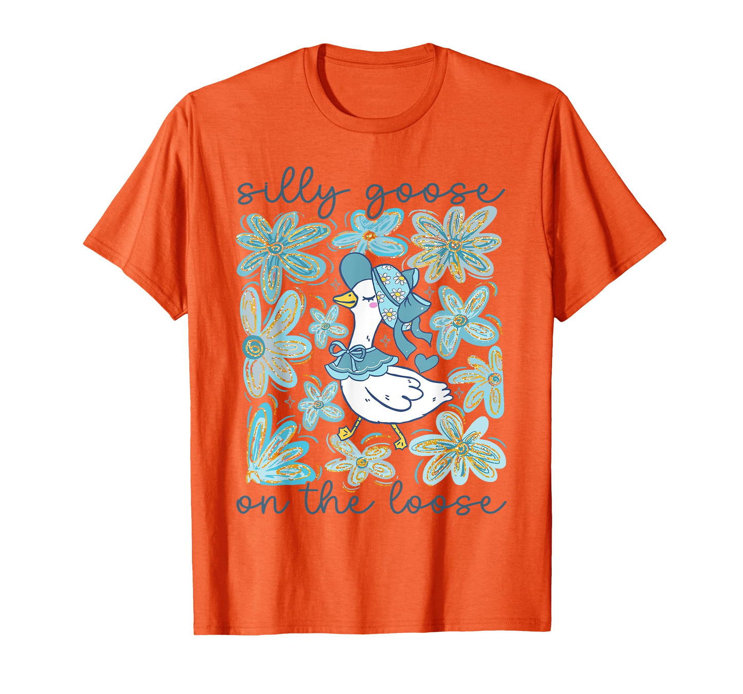 Boho Silly Goose On The Loose Coquette Bow Mama Goose Women T-Shirt