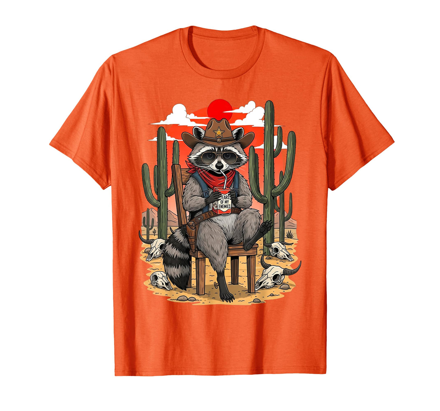 Country Cowboy Raccoon Rodeo Cowgirl Funny Western Texas T-Shirt