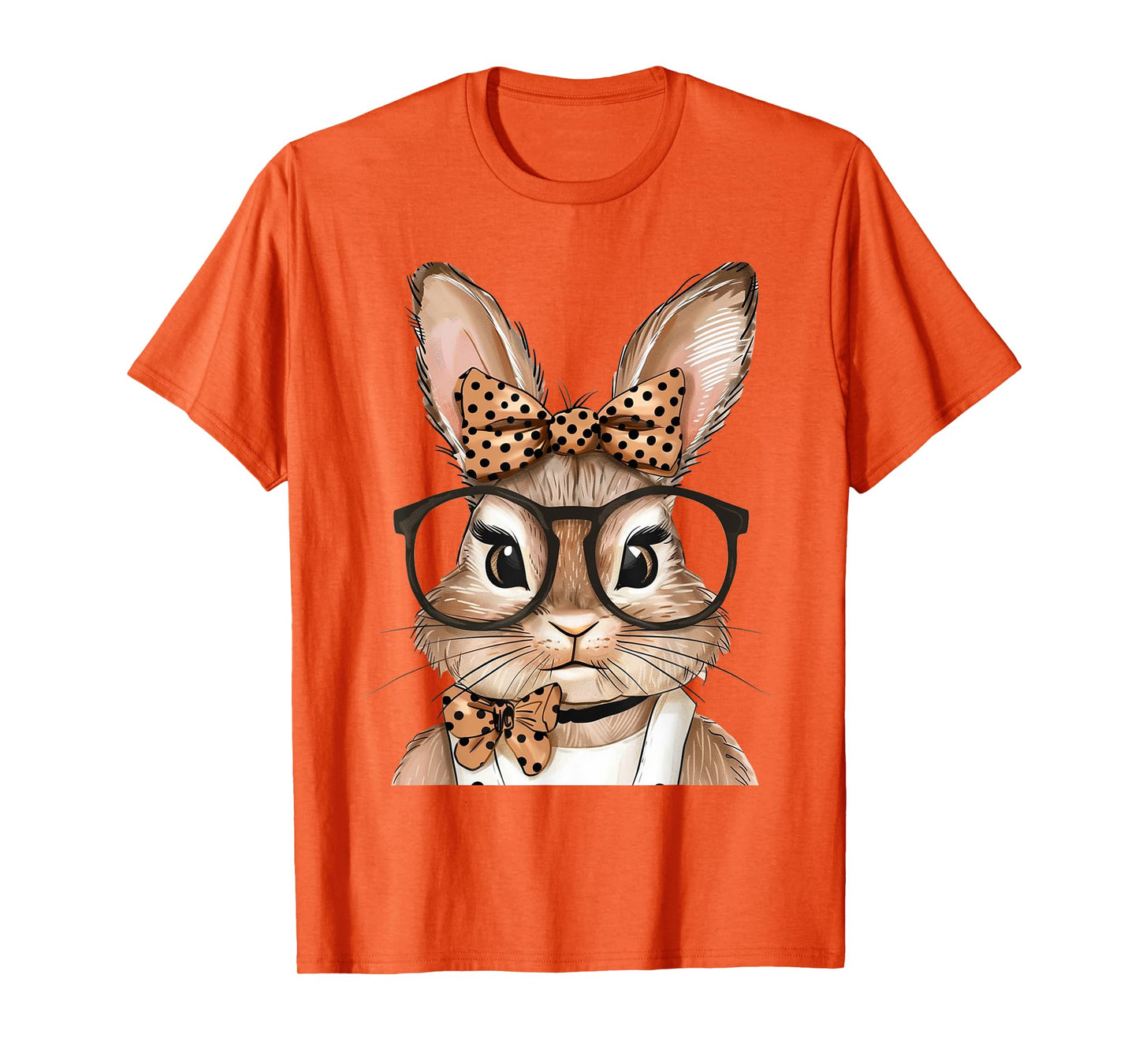 Cute Bunny With Glasses Rabbit Easter Day Women Girls Kids T-Shirt