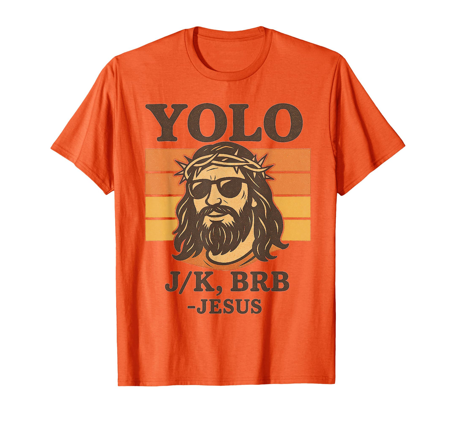 Funny Jesus YOLO JK BRB Retro Christian Easter Gifts T-Shirt