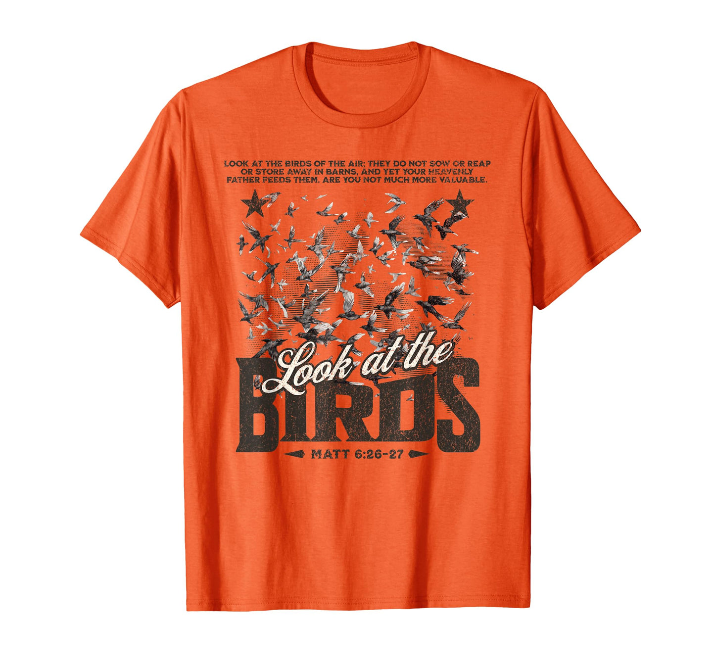 Christians Look At The Birds Bible Verse Faith Gift T-Shirt