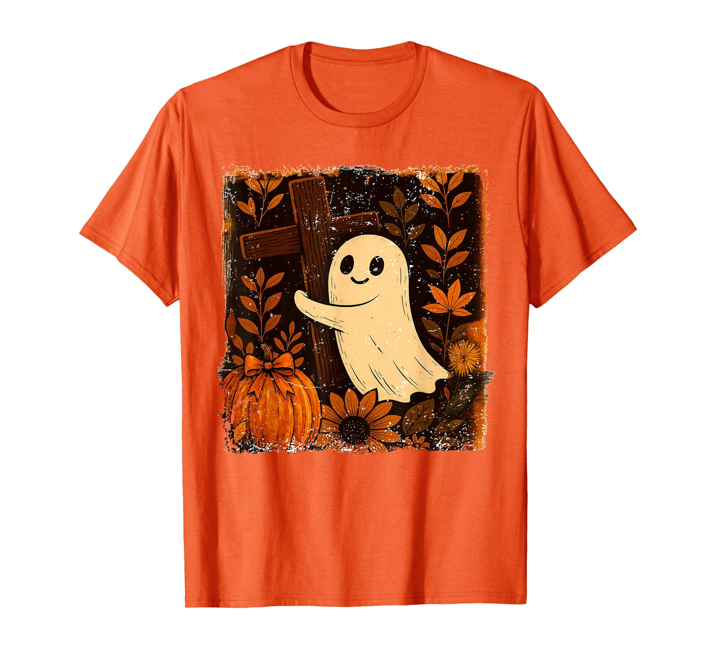 Fall Vibes Autumn Season Halloween Boo Ghost Fall-o-ween T-Shirt