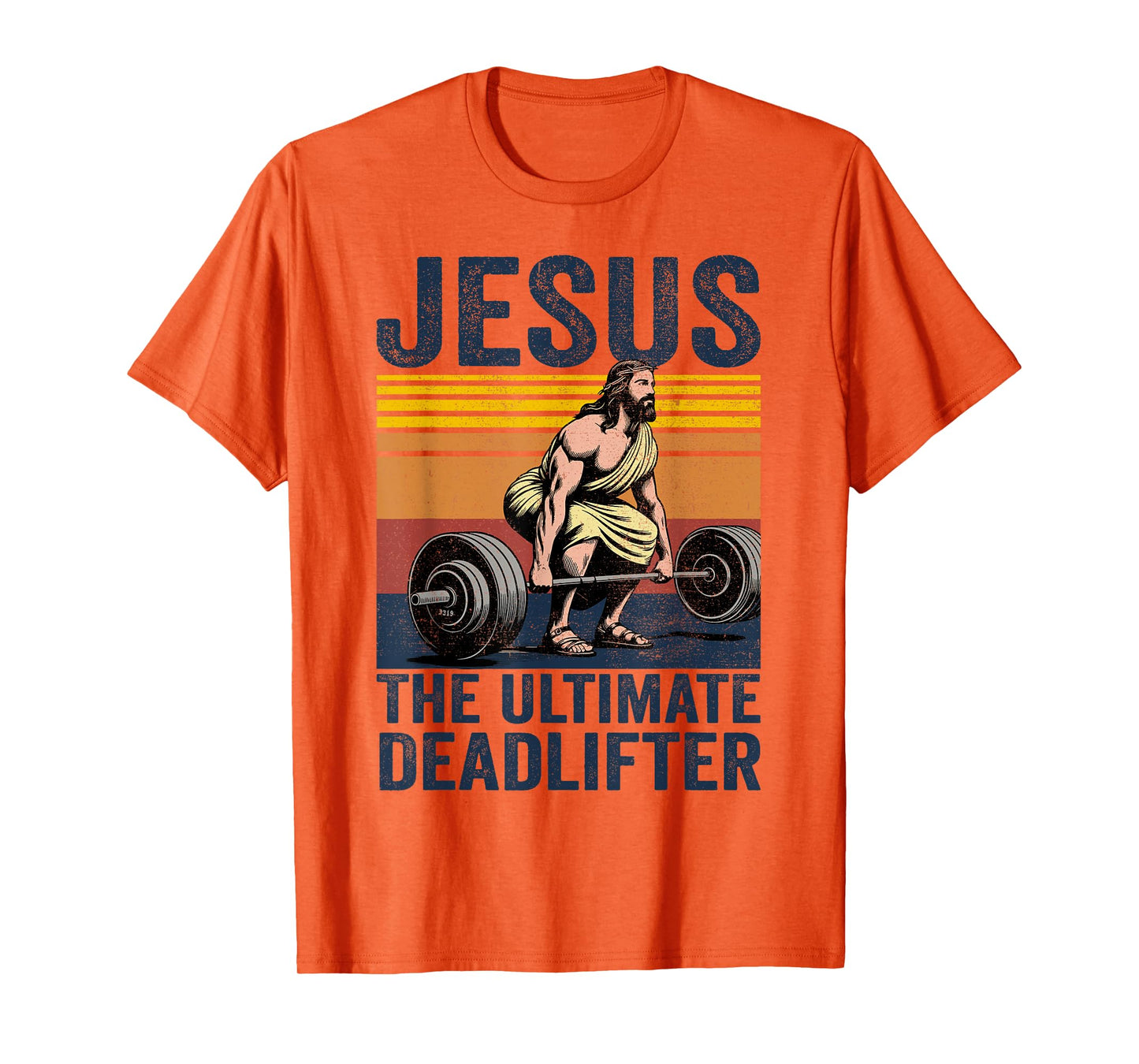 Vintage Jesus The Ultimate Deadlifter Funny Christian Gym T-Shirt