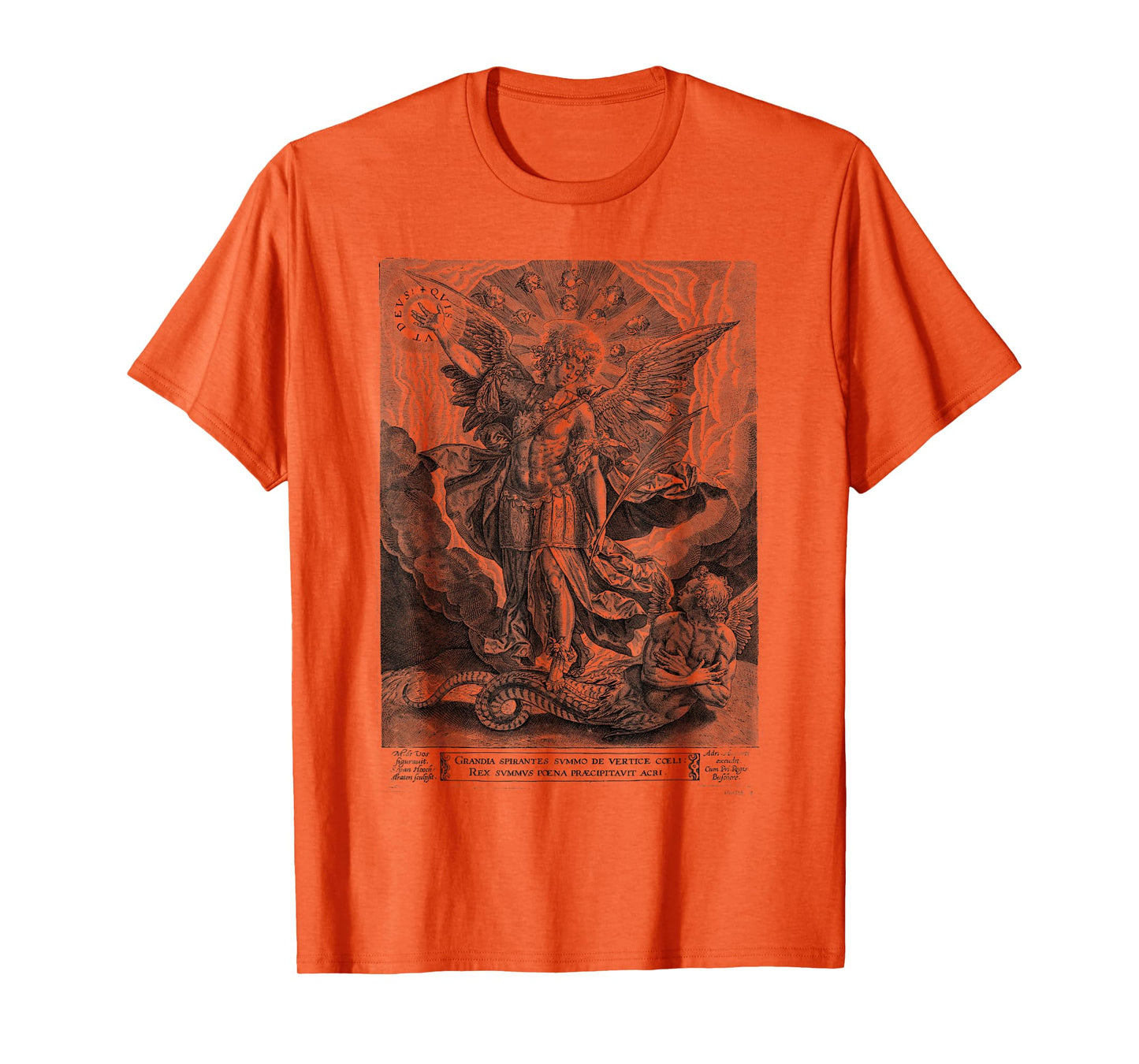 Saint Michael the Archangel Defeating Satan Christian T-Shirt