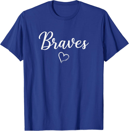 Walton Braves Above Small Heart T-Shirt - T-Shirt | Royal