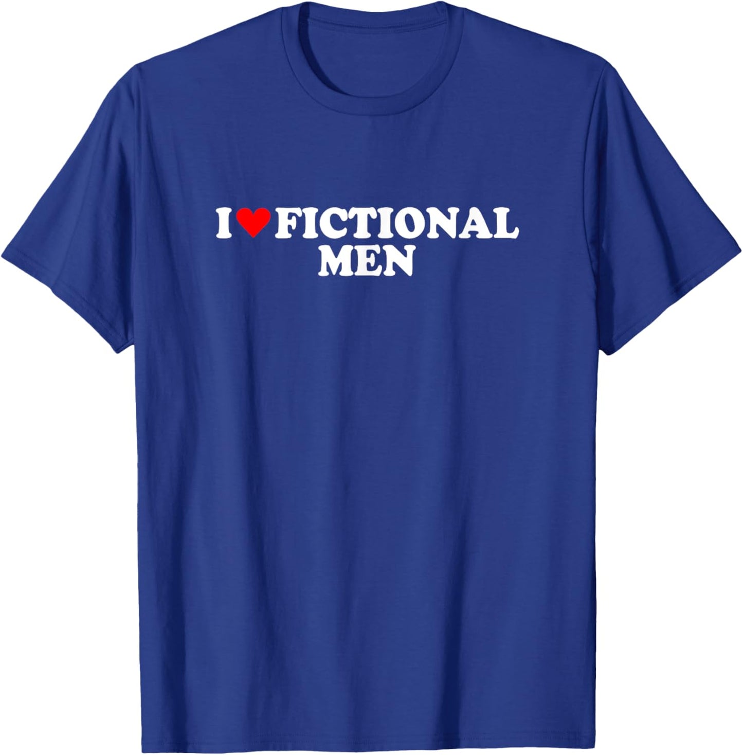 I Love Heart Fictional Men Simple Cute Funny Reading Books T-Shirt - T-Shirt | Royal