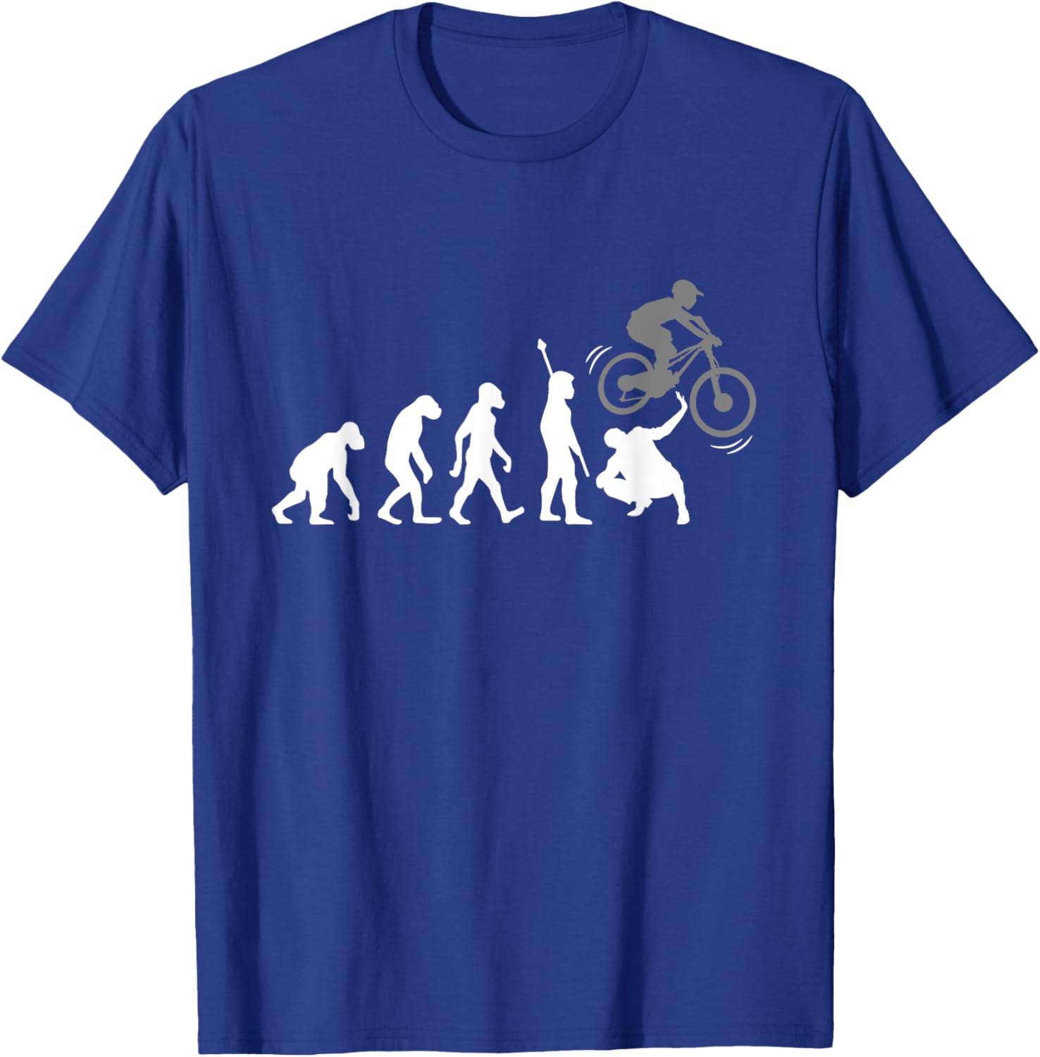 Cool MTB Evolution Bicycle Funny Cycle Mountain Bike Lovers T-Shirt - T-Shirt | Royal