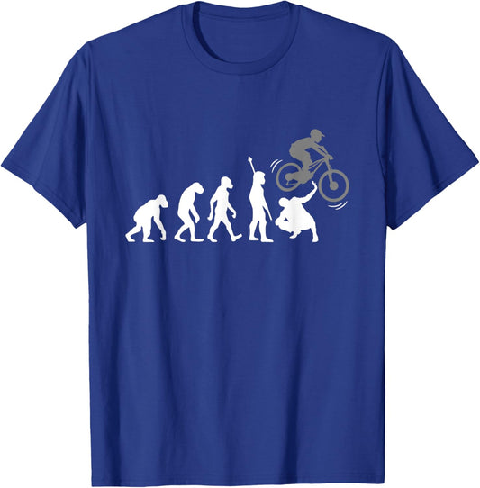 Cool MTB Evolution Bicycle Funny Cycle Mountain Bike Lovers T-Shirt - T-Shirt | Royal