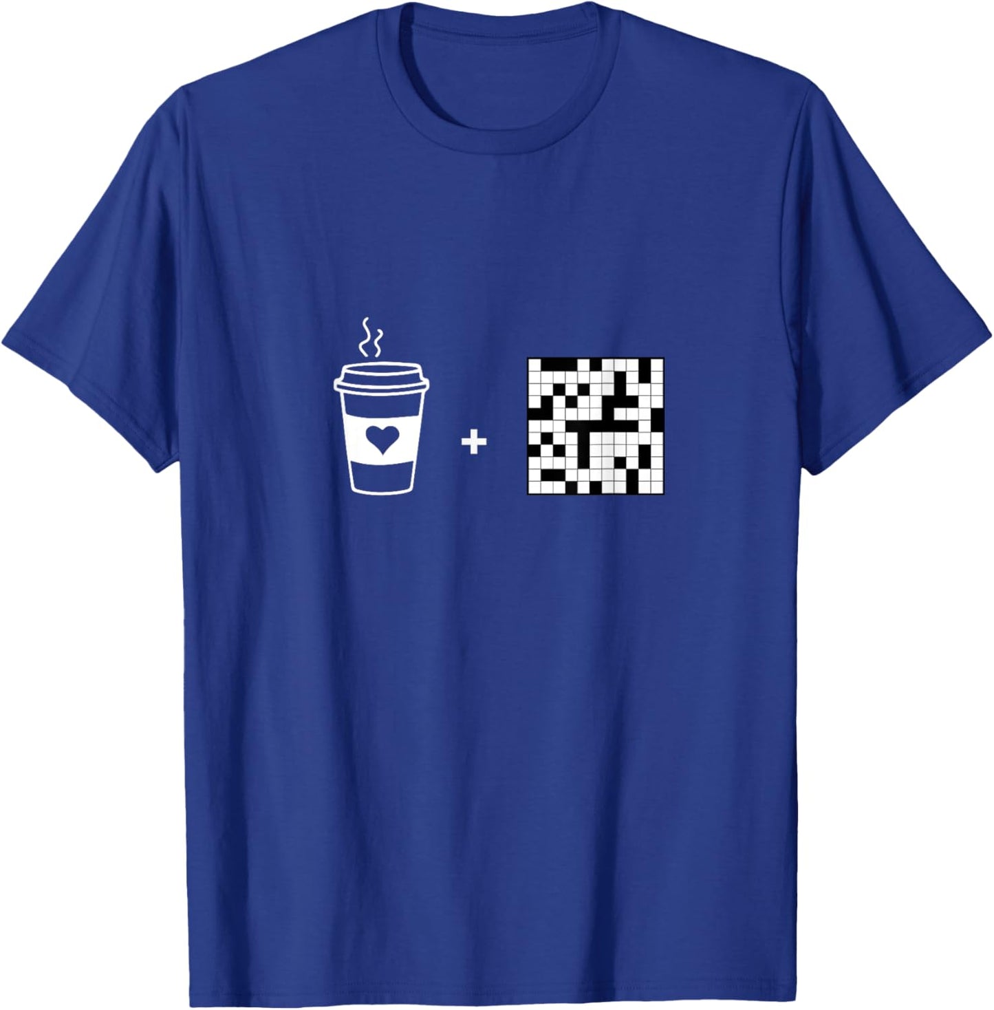 Coffee and Crosswords , Crossword Puzzle Day T-Shirt - T-Shirt | Royal