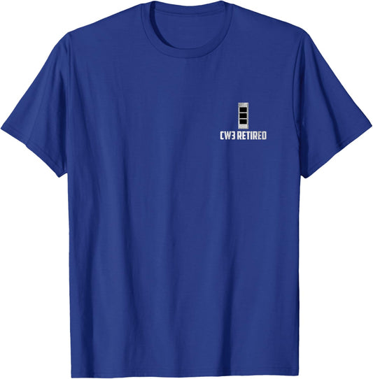 Retired W-3 Chief Warrant Officer 3 Rank Logo Veteran Papa T-Shirt - T-Shirt | Royal