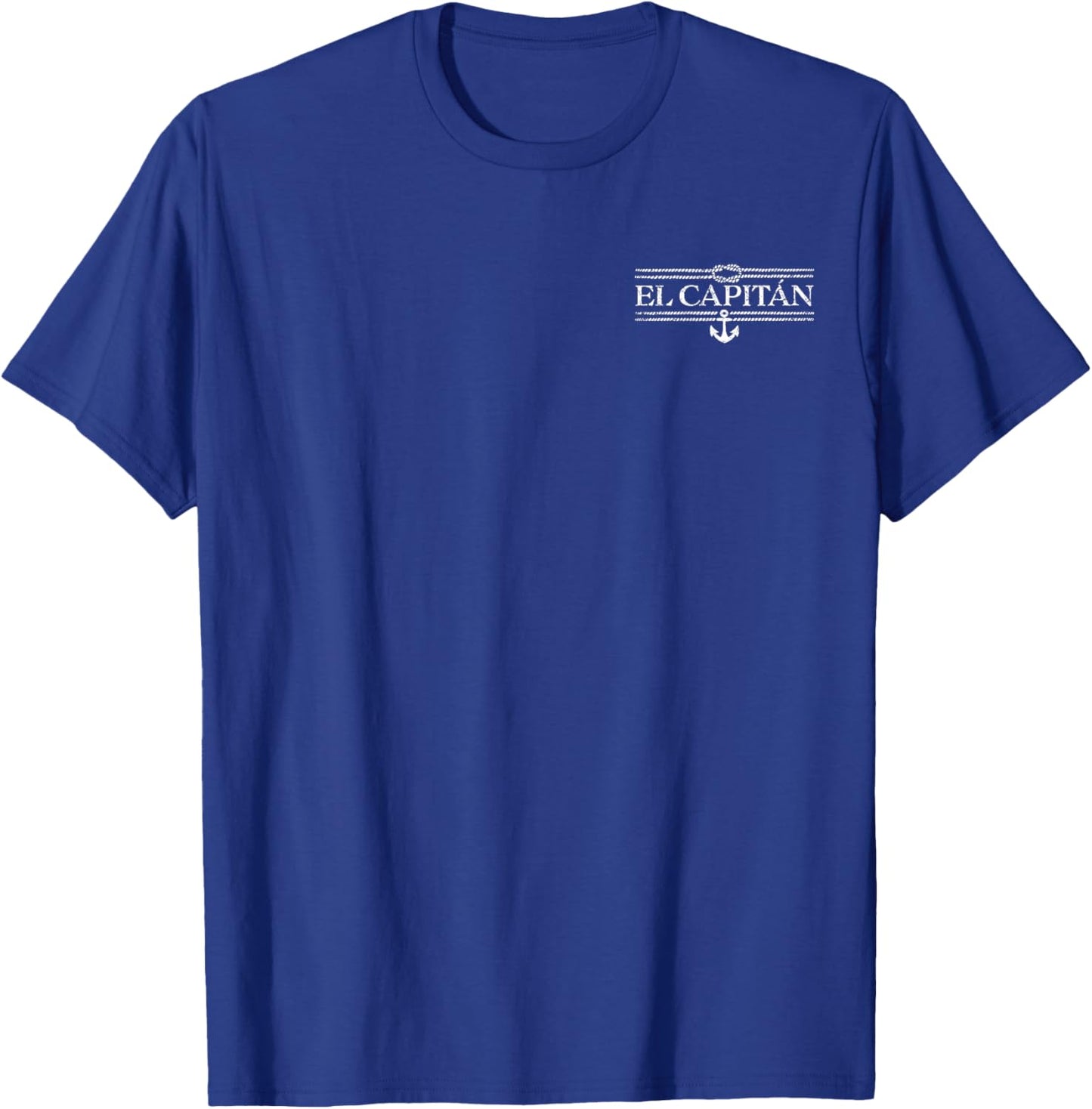 High Seas Wind Catcher Travel El Capitan Boat Captain Vintage Distressed Front and Back T-Shirt - T-Shirt | Royal