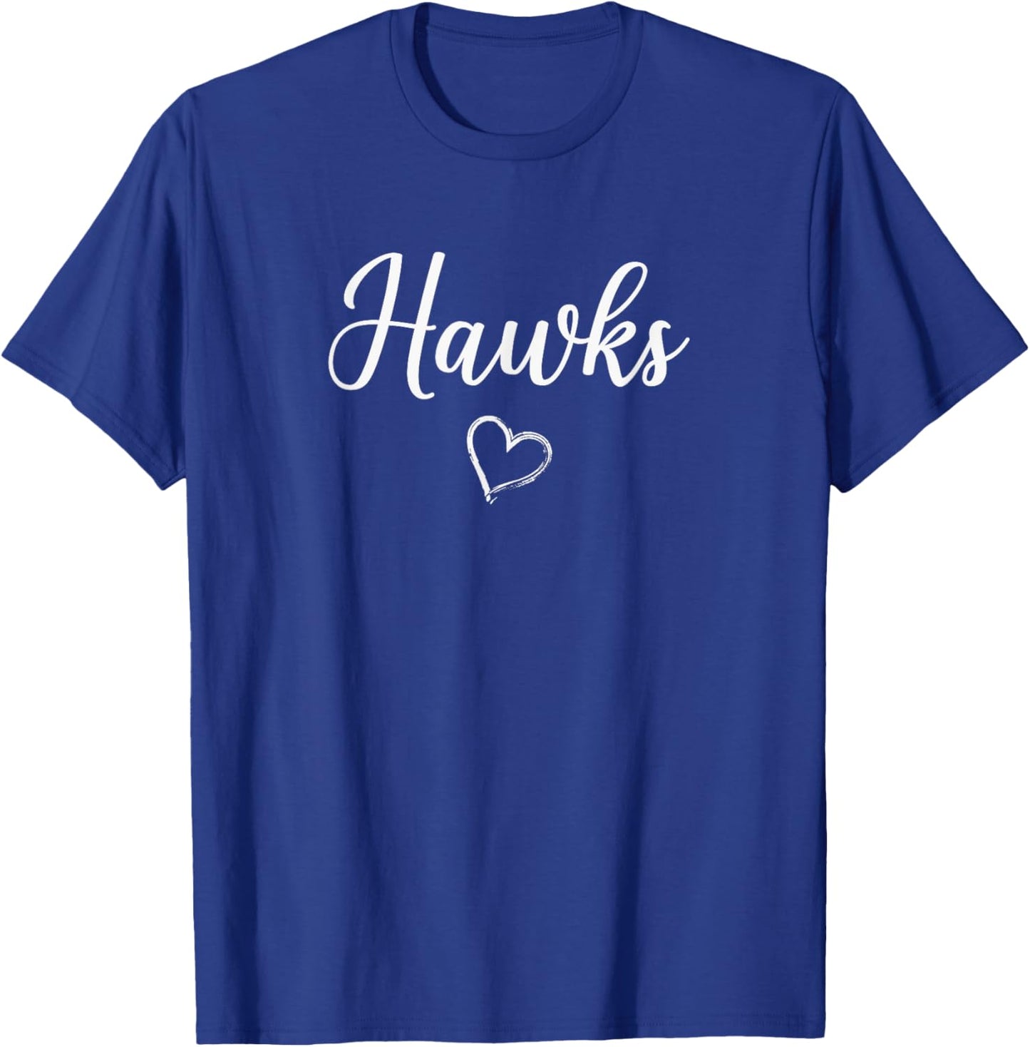 Hebron Hawks Above Small Heart T-Shirt - T-Shirt | Royal