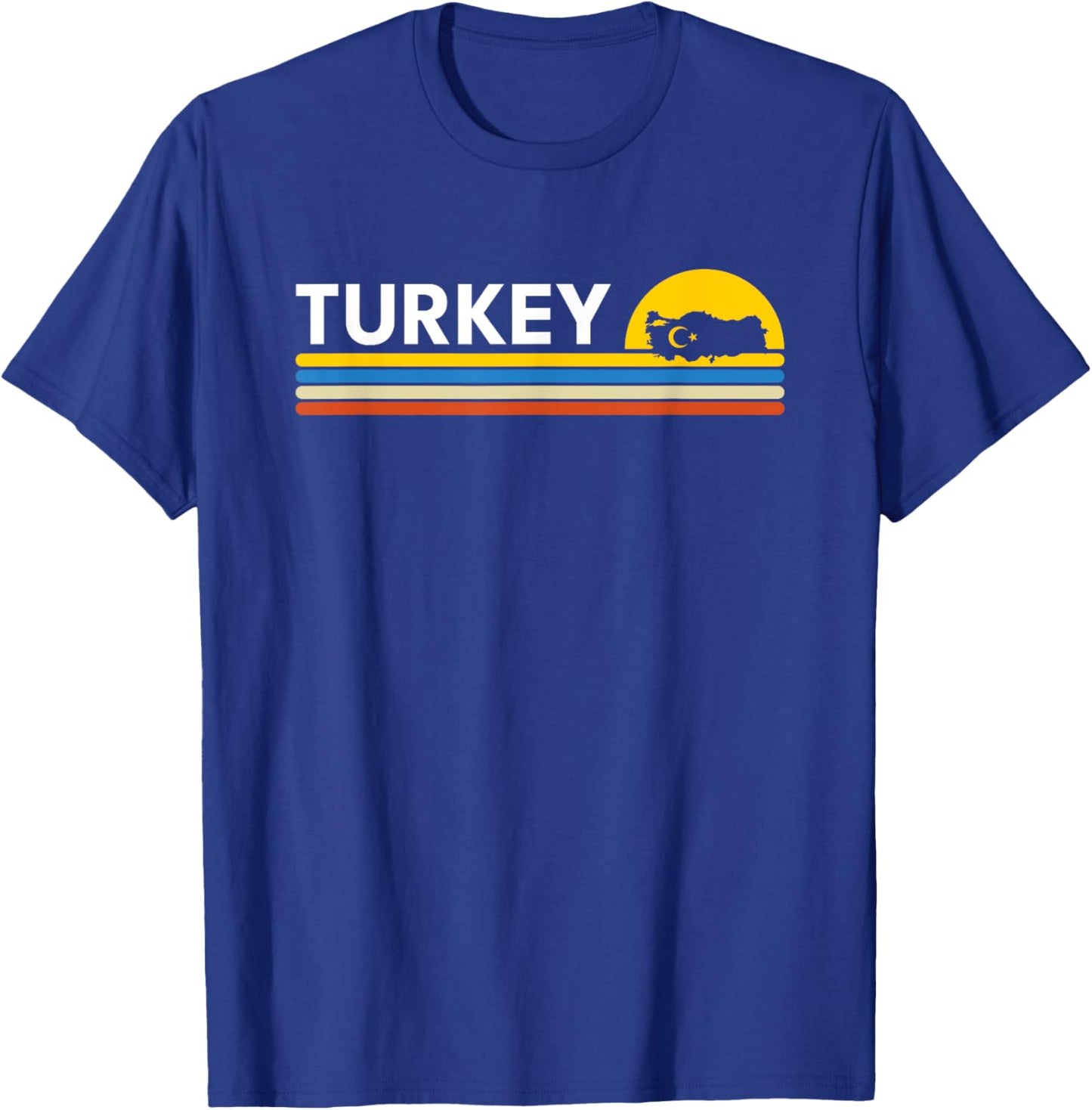 Turkey Country Map Vintage Retro Souvenirs T-Shirt - T-Shirt | Royal