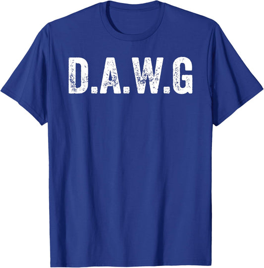D.A.W.G Discipline Attitude Will Grit Gym Motivation Workout T-Shirt - T-Shirt | Royal