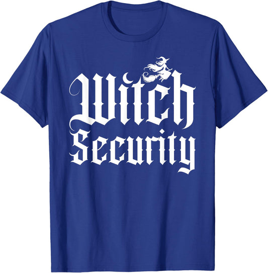 Witch Security Funny Halloween Costume Man Dad Big brother T-Shirt - T-Shirt | Royal