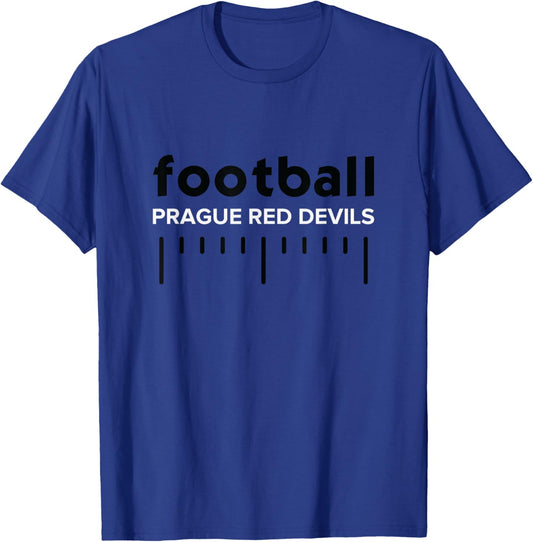 Prague Red Devils Football Lines HS T-Shirt - T-Shirt | Royal
