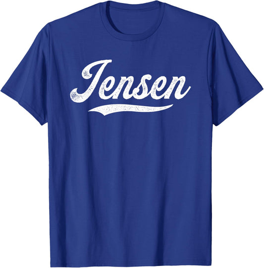 Distressed Script Carter Jensen Prospect Baseball Fan Gear T-Shirt - T-Shirt | Royal