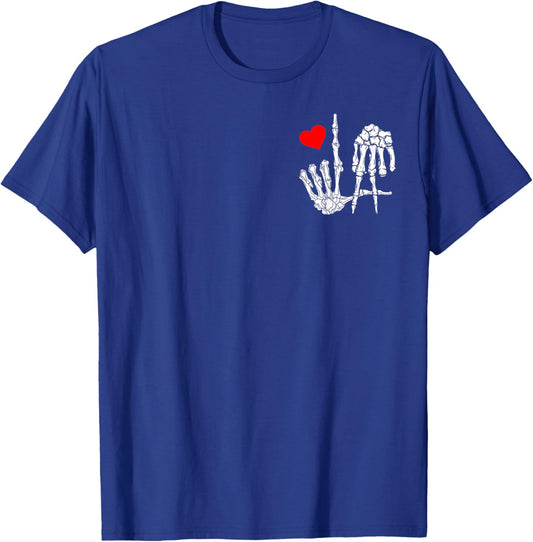 I Love Los Angeles With Skeleton LA Sign to Represent City T-Shirt - T-Shirt | Royal