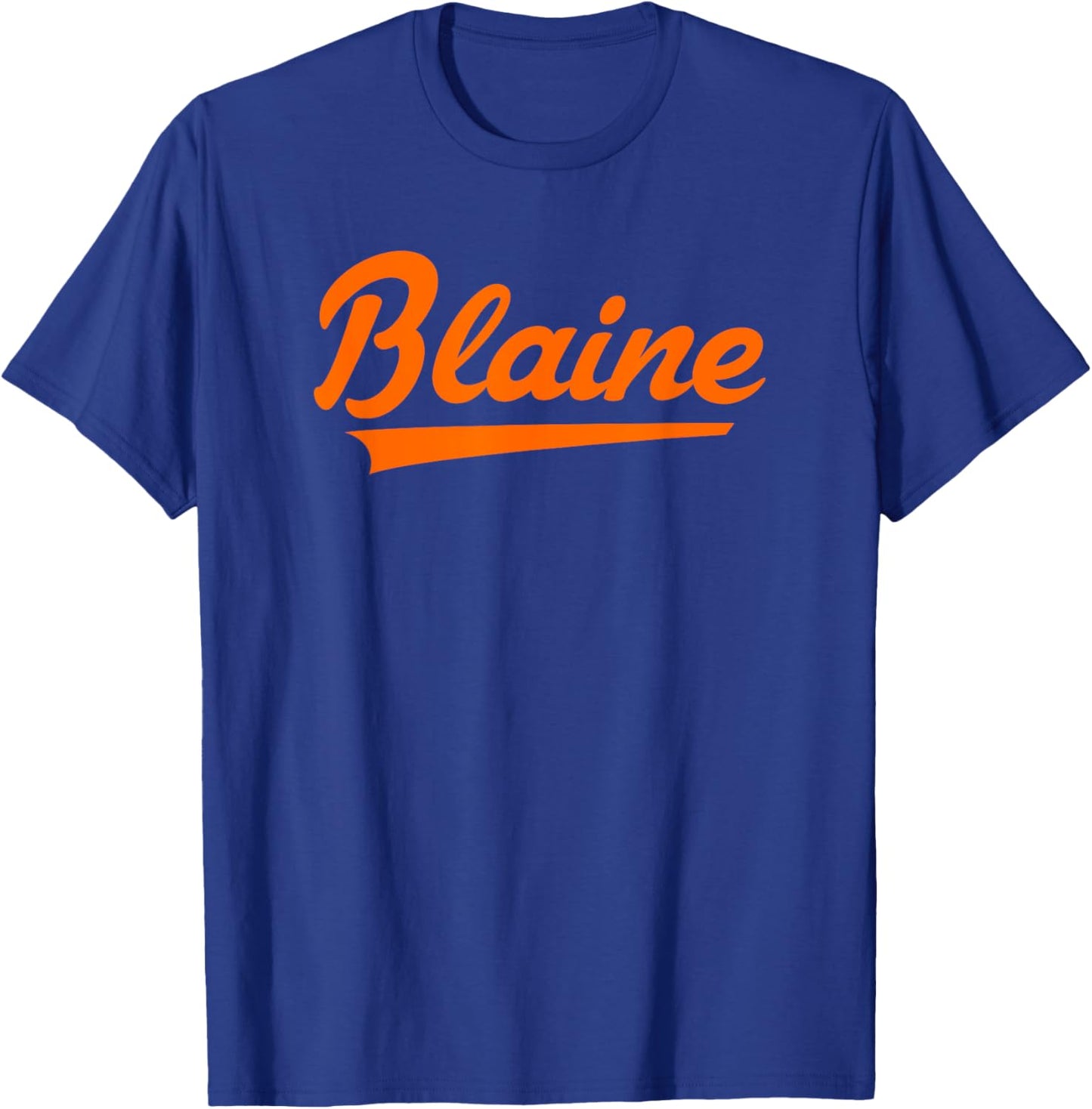 Blaine High School Vintage Swoosh T-Shirt - T-Shirt | Royal