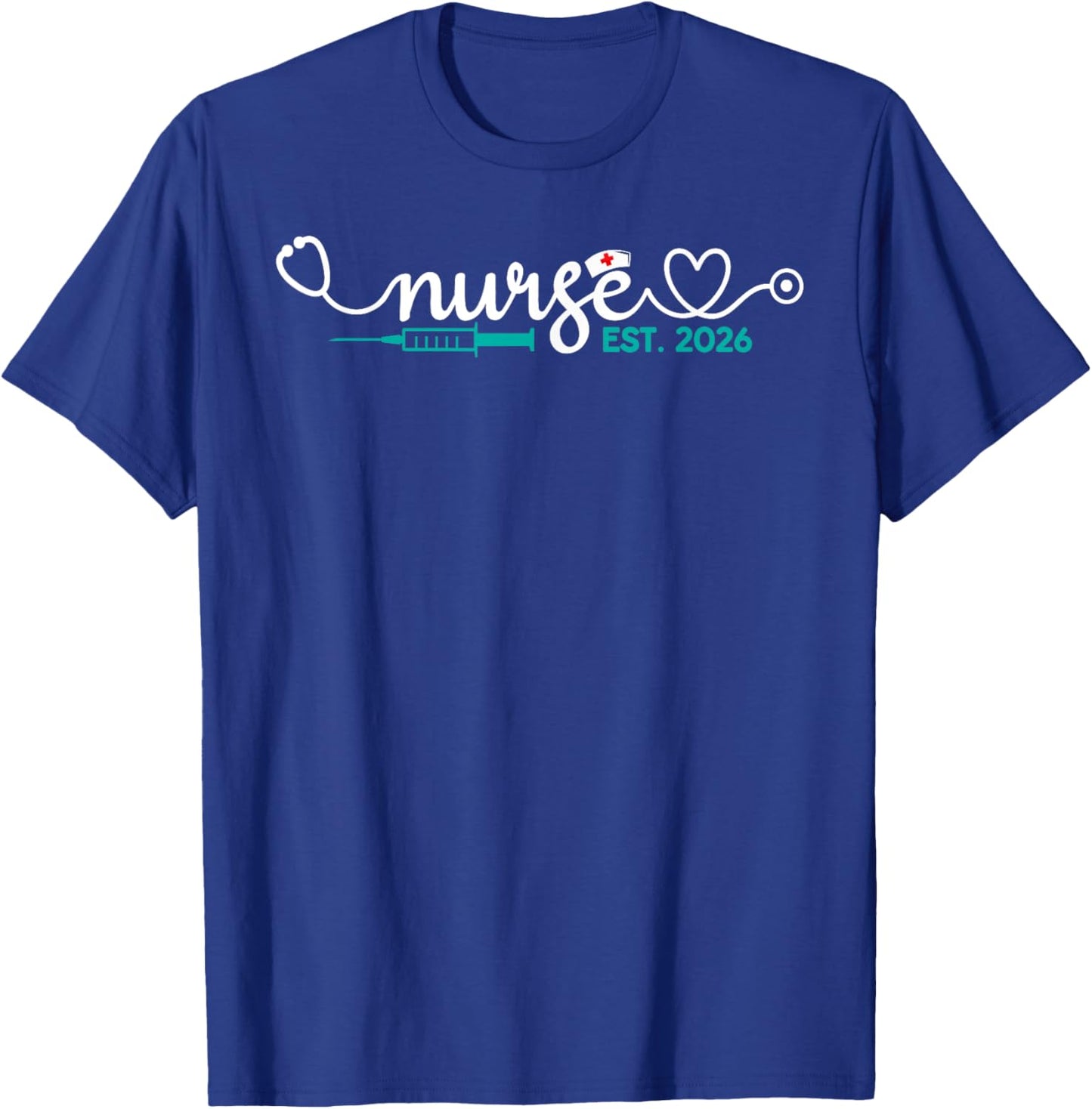 Graduate Nurse Est. 2026 RN Nursing School Graduation Gifts T-Shirt - T-Shirt | Royal
