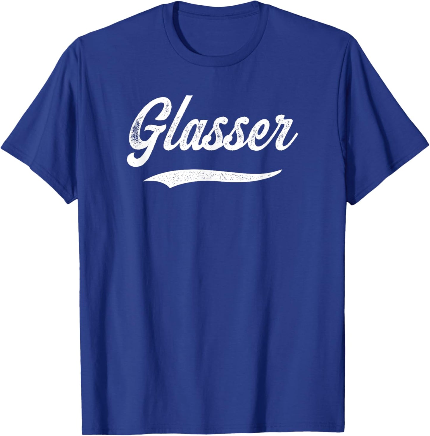 Distressed Script Phillip Glasser Prospect Baseball Fan Gear T-Shirt - T-Shirt | Royal