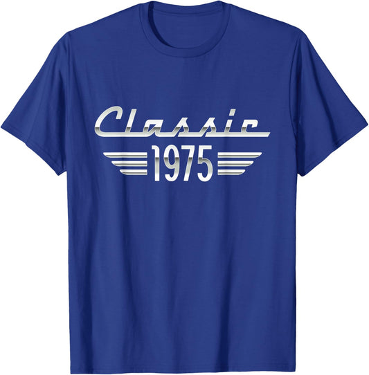 50 Year Old Gifts Classic 1975 50th Birthday T-Shirt - T-Shirt | Royal