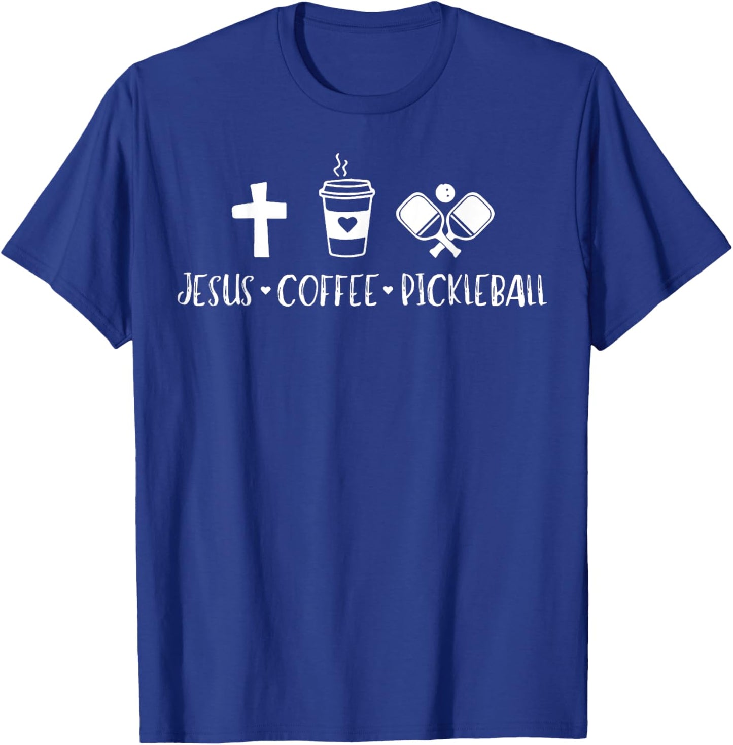 Jesus Coffee Pickleball T-Shirt - T-Shirt | Royal
